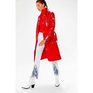 Red Vinyl Trench Coat by Avec les Filles